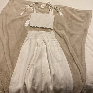 Reformation Two Piece White Linen